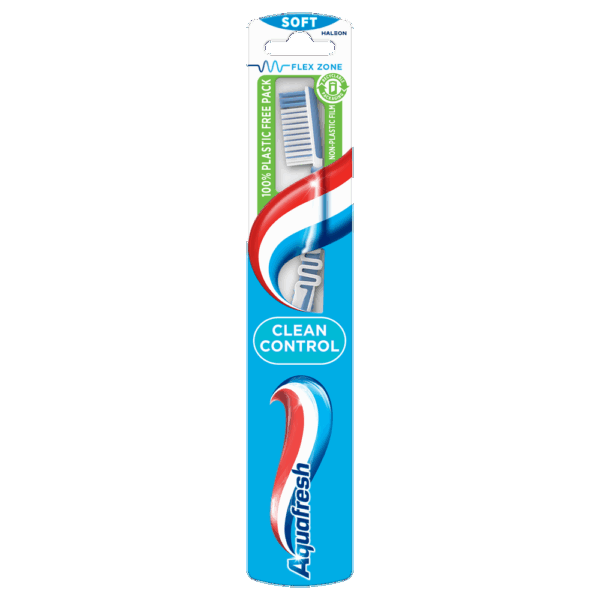 Aquafresh Clean Control Tandenborstel Soft - 100% plasticvrije verpakking