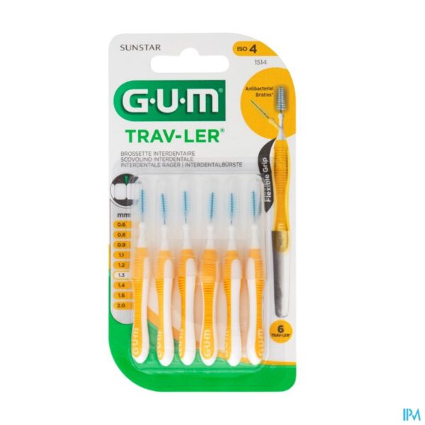 Gum Trav-Ler Interdentaal Borsteltje 1,3mm 6 Stuks