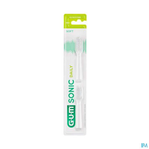 Gum Sonic Daily Batterij Tanden Opzetborstel Wit 2