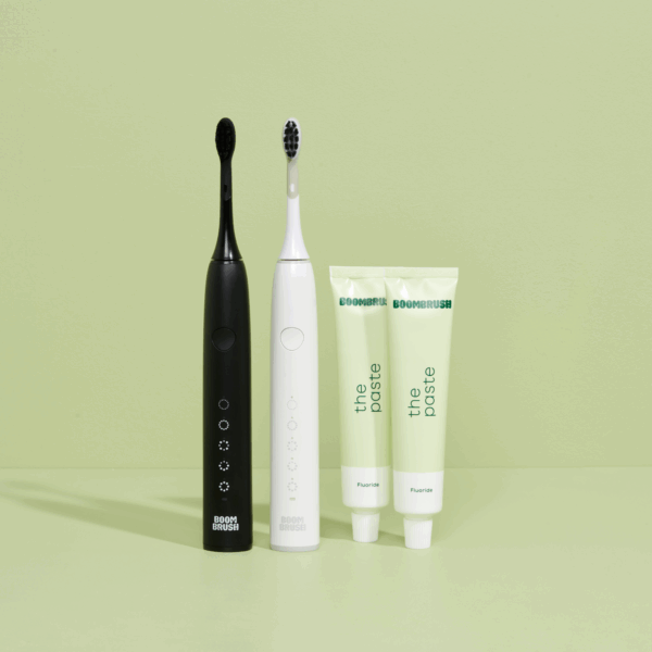Boombrush | Starterkit | Sonische Tandenborstel & Tandpasta | Duo Zwart & Wit