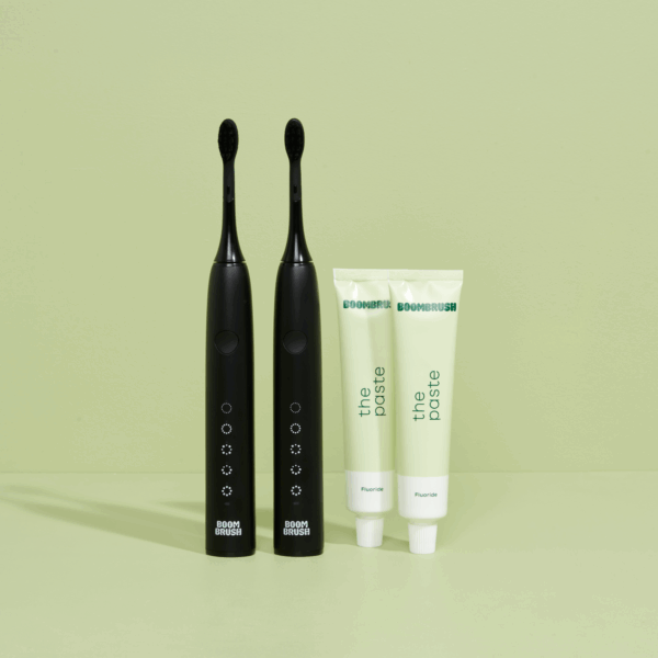 Boombrush | Starterkit | Sonische Tandenborstel & Tandpasta | Duo 2x Zwart